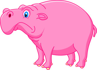 Cute hippo cartoon