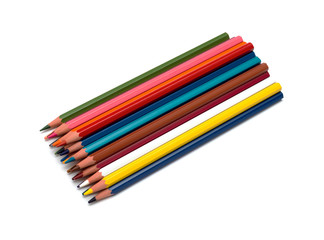 Fototapeta premium color pencils isolated on white background