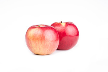 Apples on white background