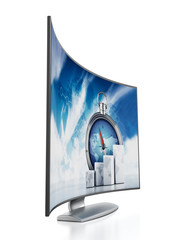 Curved OLED television