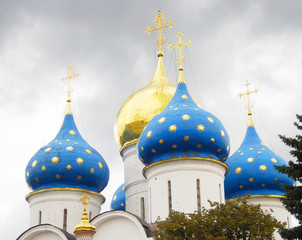 Church Domes in Trinity Sergius Lavra