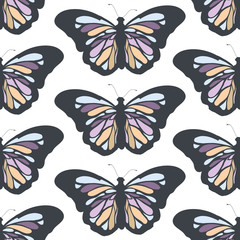 Seamless pattern with butterflies