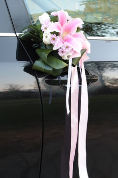 bouquet auto wedding