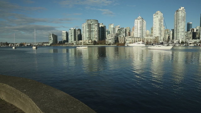Yaletown View, False Creek Sailboats, Vancouver