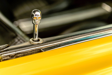 1960's restored yellow Ford Mustang