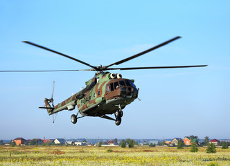 Transport helicopter.