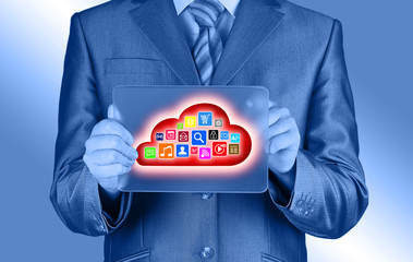 Cloud computing touchscreen interface