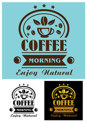 Morning coffee cup poster
