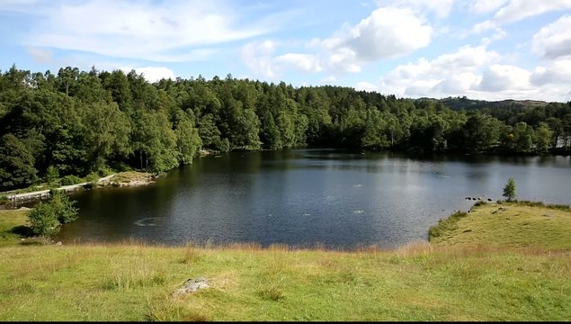 Lake District with no rain at Tarn Hows in summer