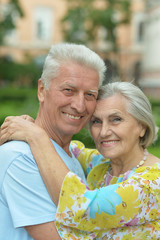 Senior couple resting