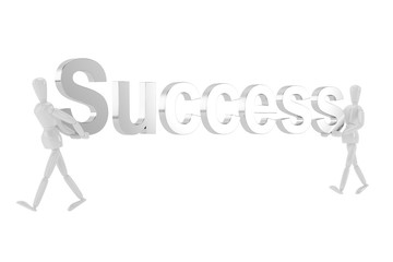 success letter  in isolate with clipping path
