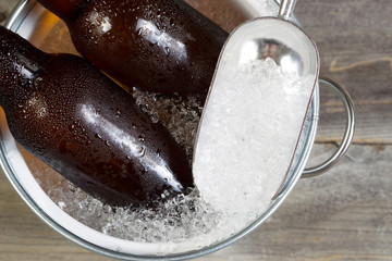 Bottled Beer on Ice