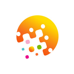 Abstract technology sign