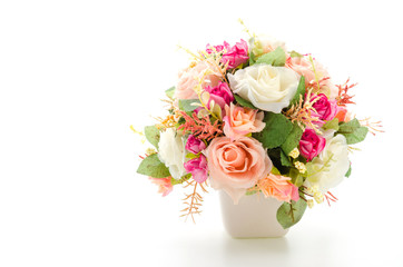 Bouquet flowers isolated on white