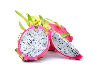 Dragon Fruit isolated on white background.
