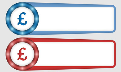 blue and red frames for any text with pound symbol