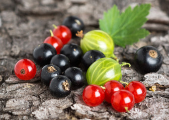 Fresh berries fruit background