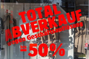 Total Abverkauf - Gesch&auml;ftsaufl&ouml;sung