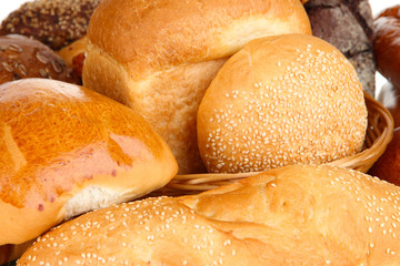 Variety of bread close up