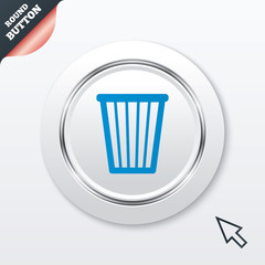 Recycle bin sign icon. Bin symbol.