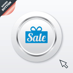 Sale gift sign icon. Special offer symbol.