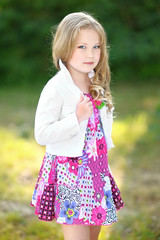 portrait of a beautiful fashion little girl