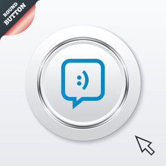Chat sign icon. Speech bubble symbol.