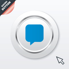 Chat sign icon. Speech bubble symbol.