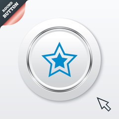 Star sign icon. Favorite button. Navigation