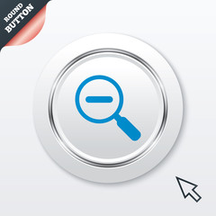 Magnifier glass sign icon. Zoom tool. Navigation