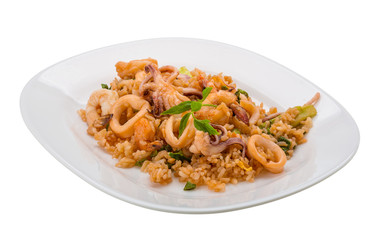 Rice with seafood