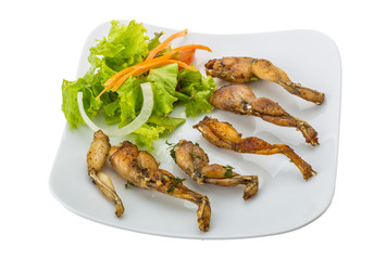 Grilled frog legs