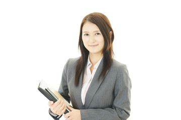 Naklejka premium 笑顔の女性