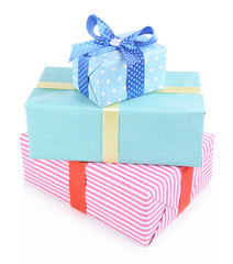 Beautiful gifts isolated on white