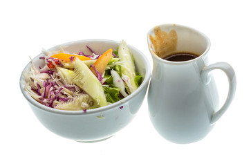 Vegetable salad with sauce