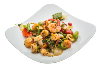 Seafood with vegetables