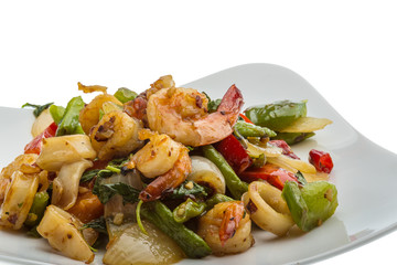 Seafood with vegetables