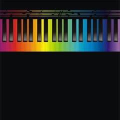 bunter musikalischer Hintergrund