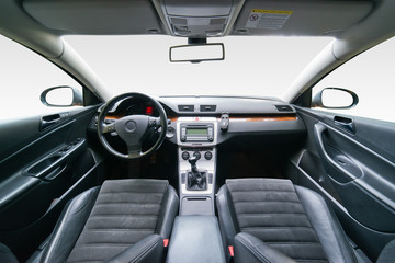 Interior of luxury car