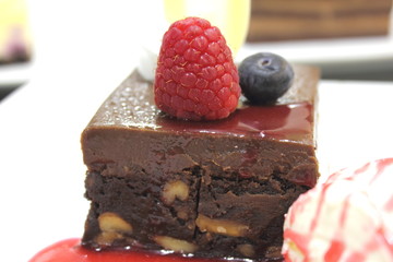 Delicious brownie cake