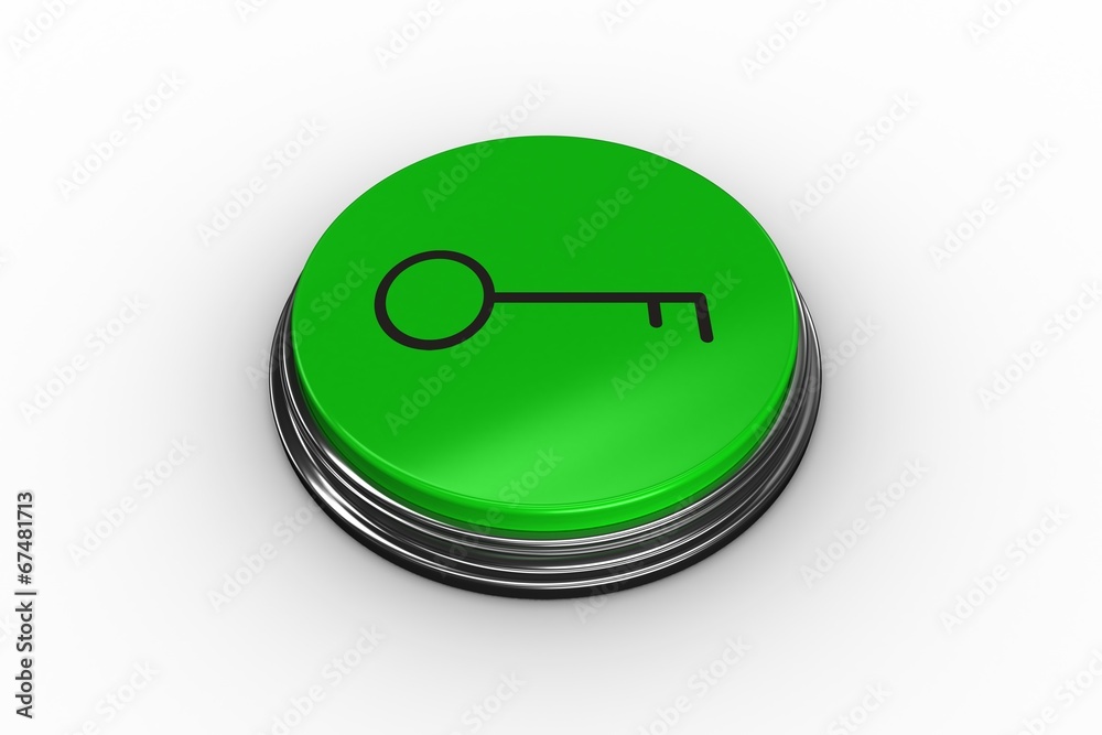 Poster Composite image of key graphic on button