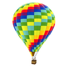 Fototapeta premium hot air balloon isolated on white background