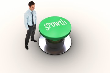 Growth against white background with vignette