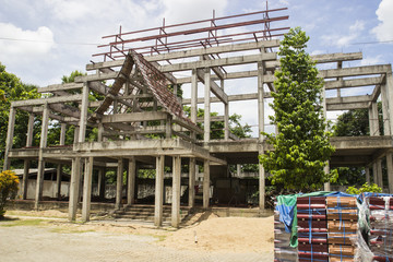 monastery under construction