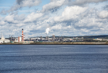 Heavy Industrial Area and Blue Water
