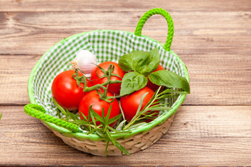 Basil and tomatoes