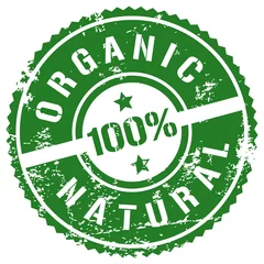 Tuinposter organic and natural rubber stamp © deepstock
