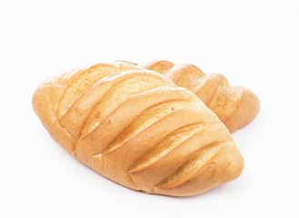 bread on a white background