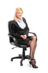 Fototapeta premium Businesswoman sitting in an office chair