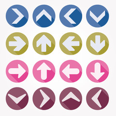 Arrow icons vector illustration shadow